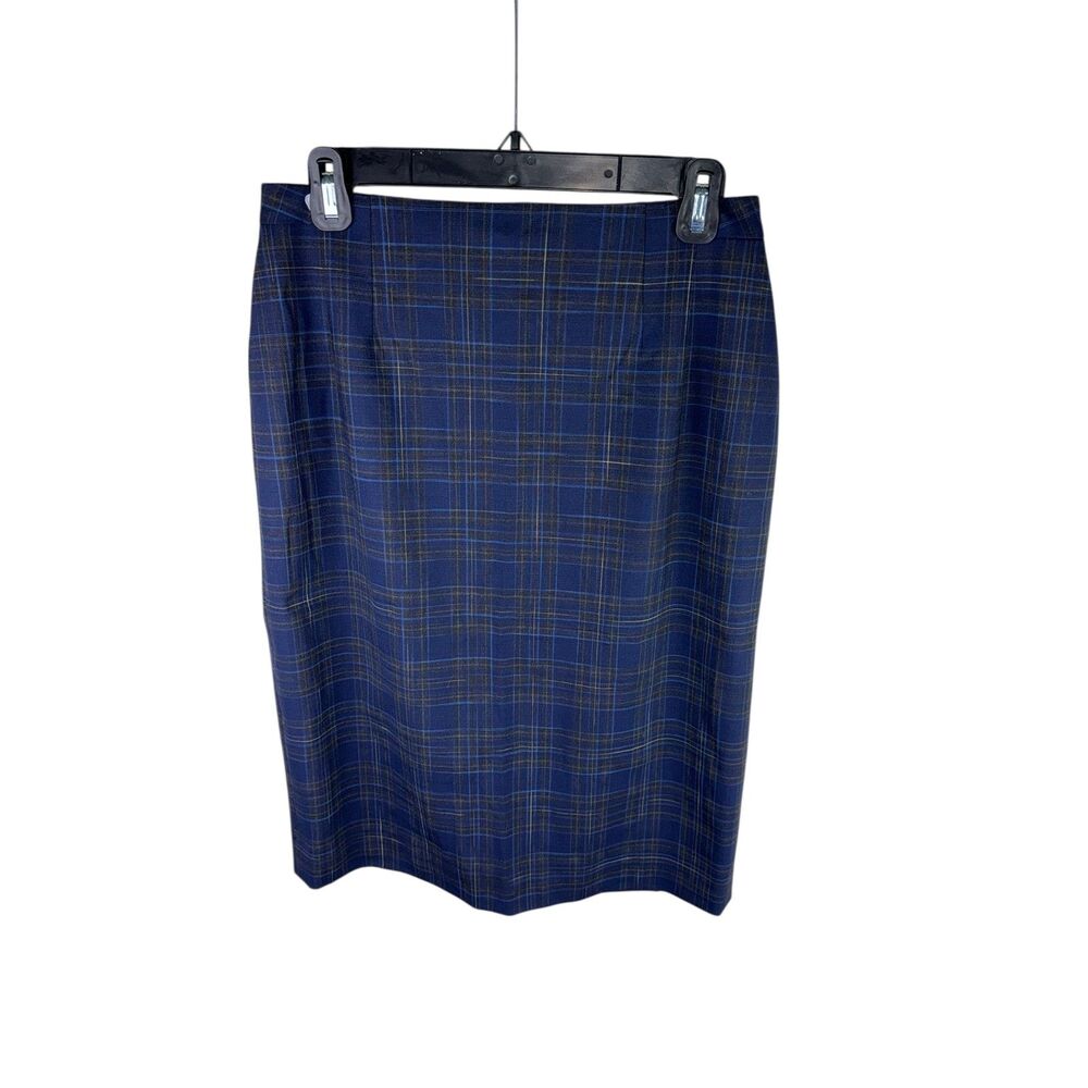 MM LaFleur The Ross Blue Plaid Virgin Wool Blend Blazer Skirt Suit Size 8 NEW - Picture 5 of 9